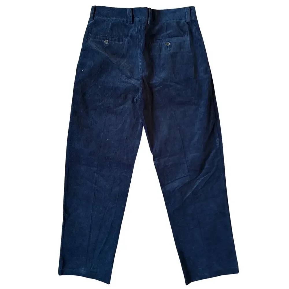 Wood Wood Corduroy Trousers Size 32 Navy Blue Men’s Pants Casual Retro